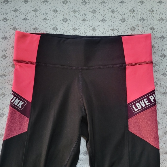PINK- Ultimate Hot Pink & Black Leggings - Picture 3 of 5